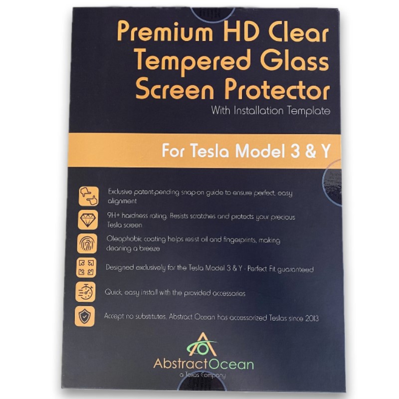 Abstract Ocean Premium Bildschirmschutzfolie Model 3 Y aus