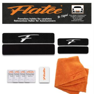 Flatee Set rahmenlose Kontrollschilder-Halterungen (Langformat) Limited Edition